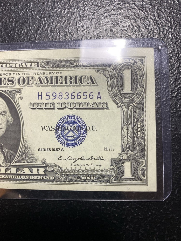 💎 1957 A One Dollar Blue Silver Certificate (CUTTING ERROR)