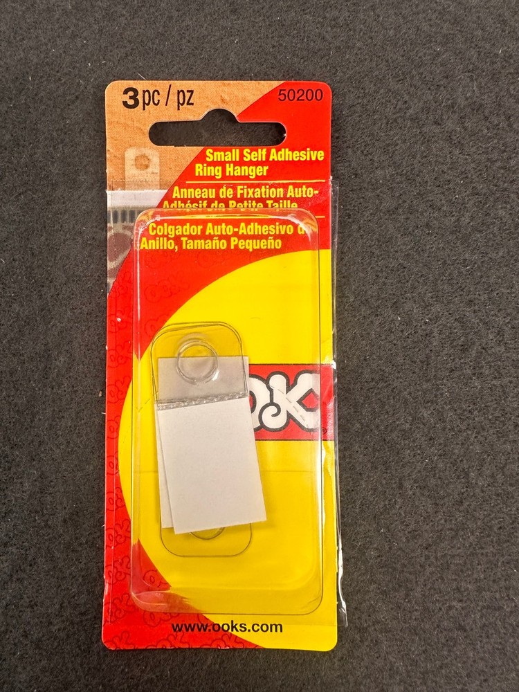 (3-Pcs)  Small Self Adhesive Ring Hanger
