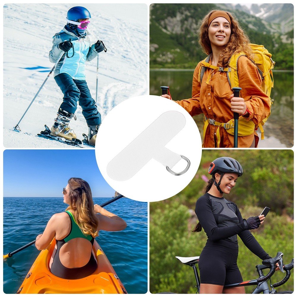 36pcs Phone Tether Tab, Universal t Shape Phone Lanyard Patch, White