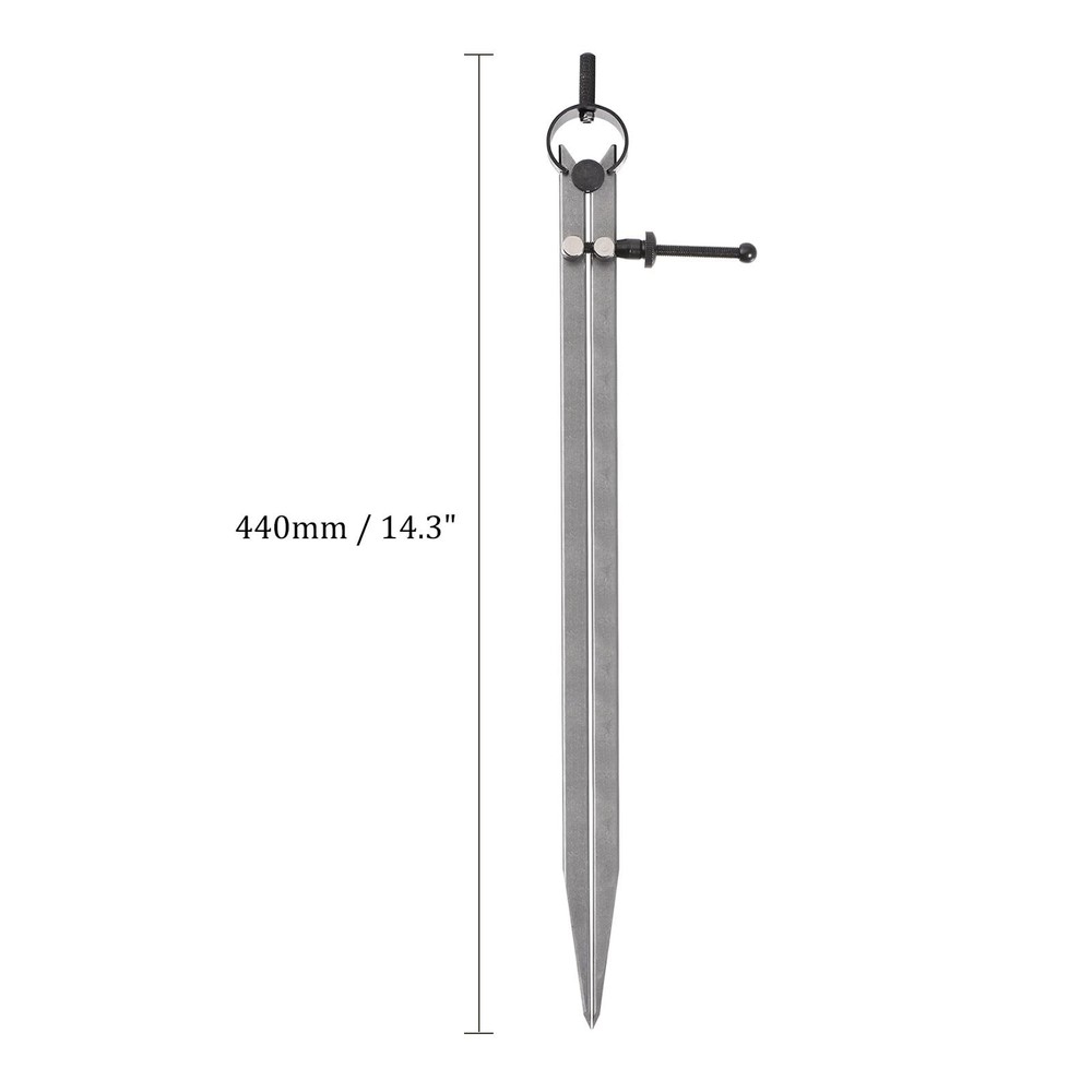 Spring Joint Caliper 16 Inch Carbon Steel Divider Solid Nut Metalworking Flat
