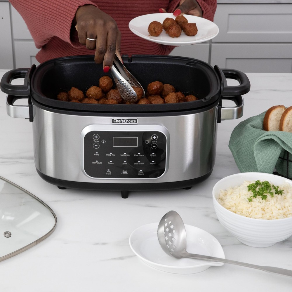 Chef'sChoice Multicooker, Large 7-Quart Capacity Non-Stick with Variable Temp...