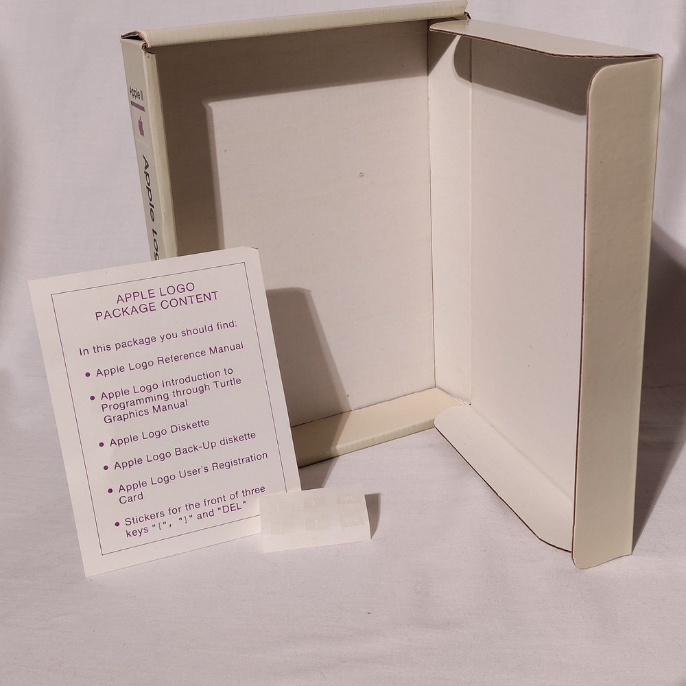 1982 Apple II Logo Software (Logo Computer Systems Inc) BOX ONLY - BOX ONLY