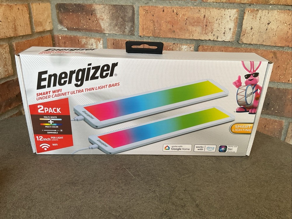Energizer Smart Wi-Fi Undercabinet Ultra Thin Light Bars 2 Pack