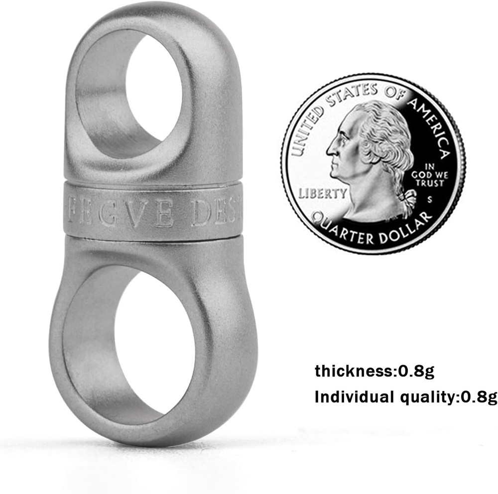 TISUR Swivel Key Ring Clips for Keychains, Medium, With D Ring-matte