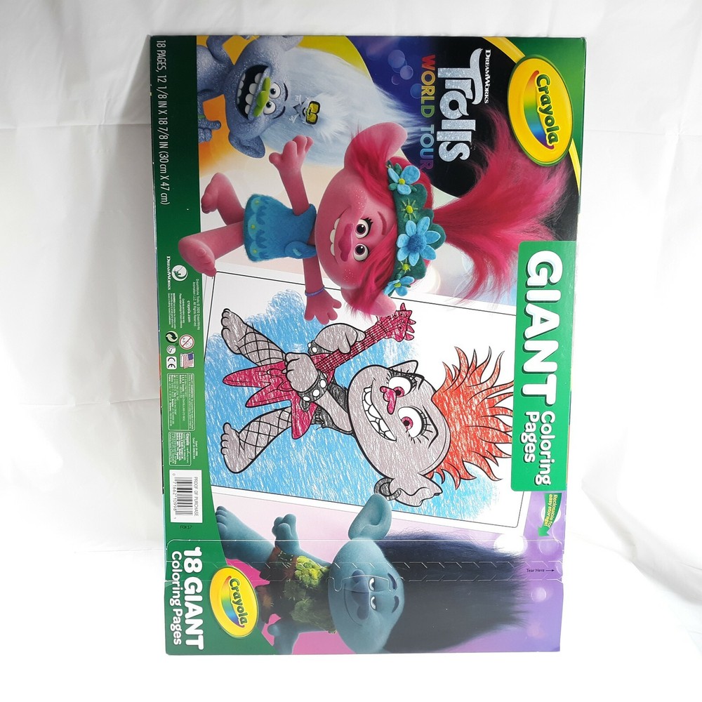 Crayola Trolls 18 Giant Coloring Pages