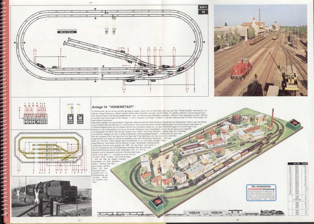 catalogue FLEISCHMANN 1978 TRACK SYSTEMS 9911 D SV bb