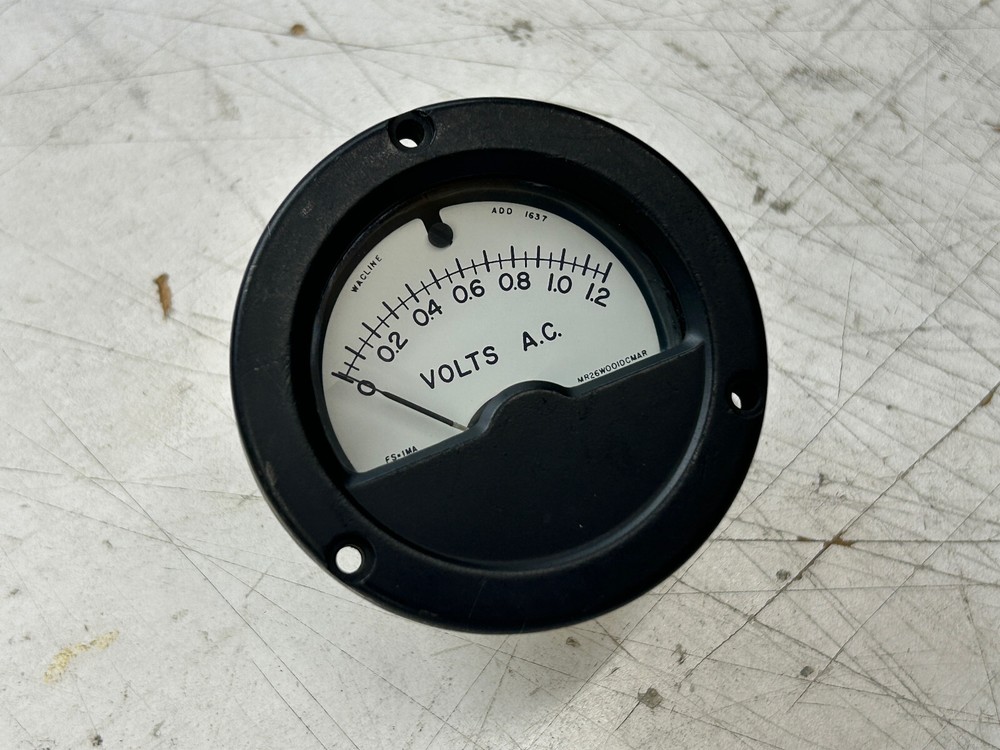 VINTAGE PANEL METER - WACLINE 0-1.2 AC VOLTS METER