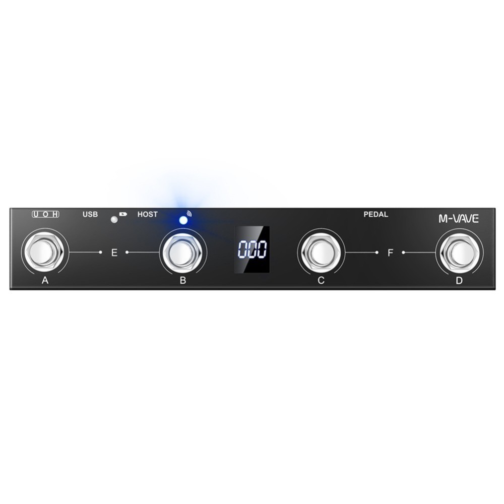 For Musicians For MVAVE For MIDI Footswitch Controller Rechargeable 4 Buttons