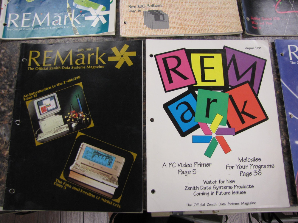 1991 REMark Heath Zenith User Group Magazines Computer Advertisements 1-10/12