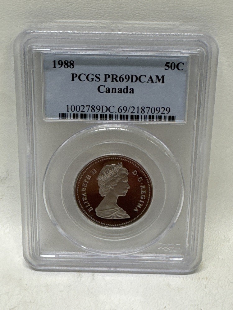 PCGS PR69DCAM CANADA 50C PIECE