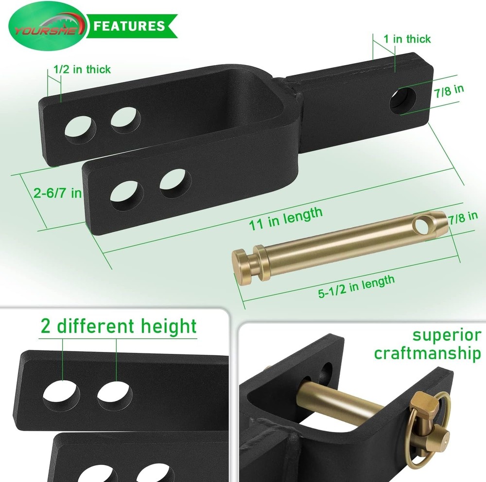 Alloy Steel Quick Hitch Adapter - Adjustable for Enhanced Tractor Compatibility