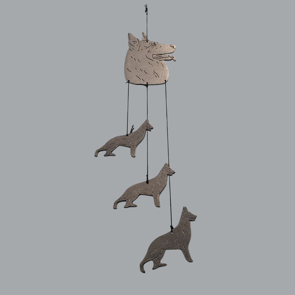 Metal German Shepherd Dog Wind Chimes