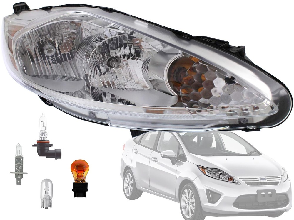 Fits Head Light 2011-2013 Ford Fiesta Without Appearance Pkg Passenger Side CAPA