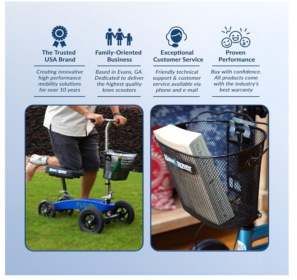 KneeRover Knee B1 Scooter Basket Accessory Handle Universal Bracket Mount