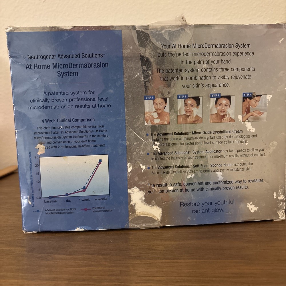Neutrogena Advanced Solutions At Home MicroDermabrasion System New Damaged Box