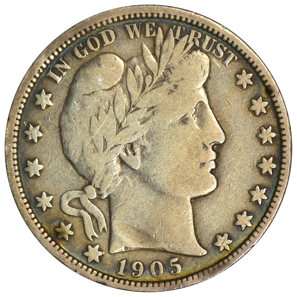 1905-O BARBER HALF DOLLAR ~ NICE BOLD FINE/VF!