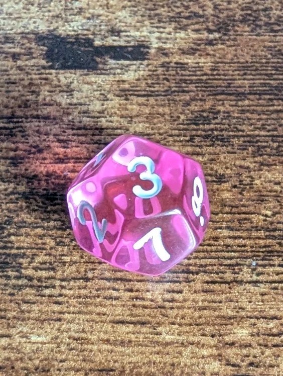 Pink Poly D&D Dice Set