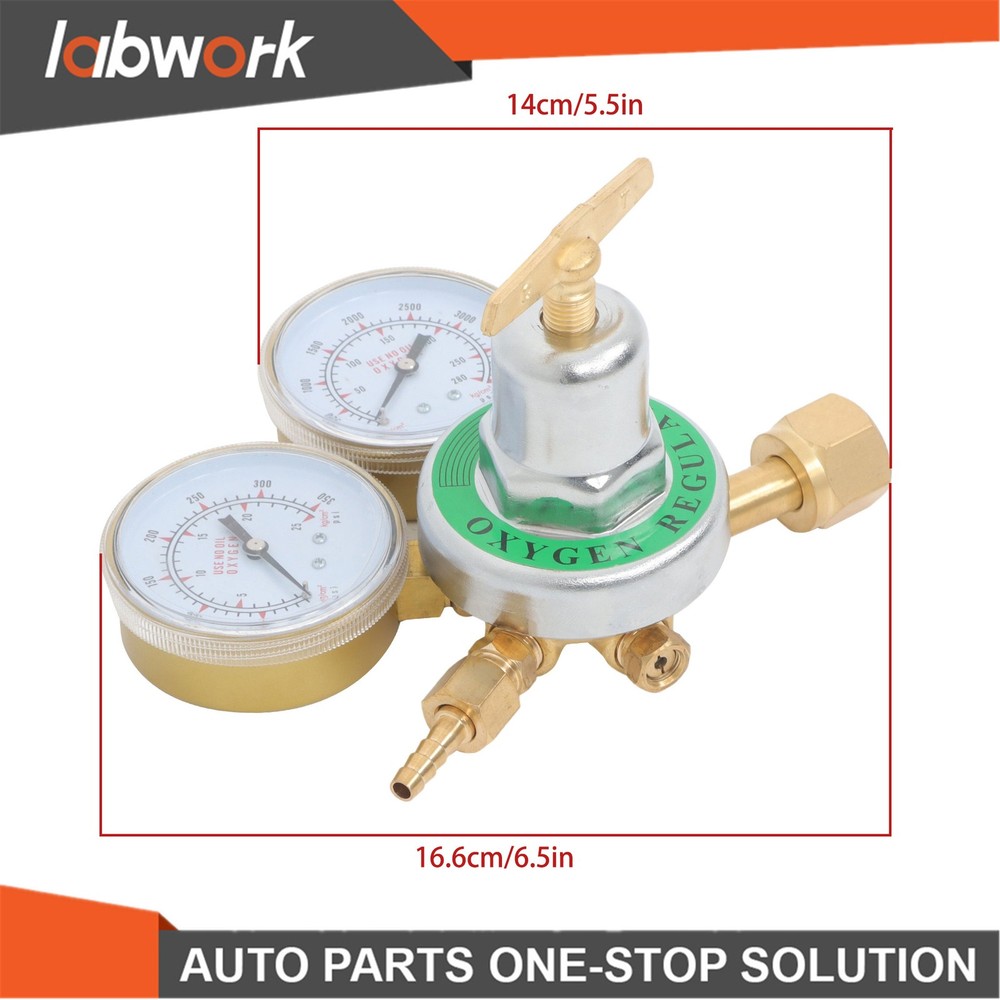 Labwork CGA 540 Oxygen Gas Welding Regulator Pressure Gauge Type Solid Brass