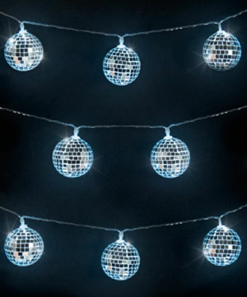 FORTUNE MBS-2 2" MIRROR BALL STRING LIGHTS (12 BALLS ON EACH STRING) *D7