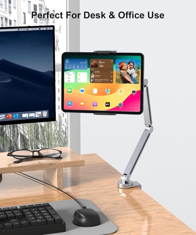 Adjustable Tablet Arm Mount with Super Grip Clamp