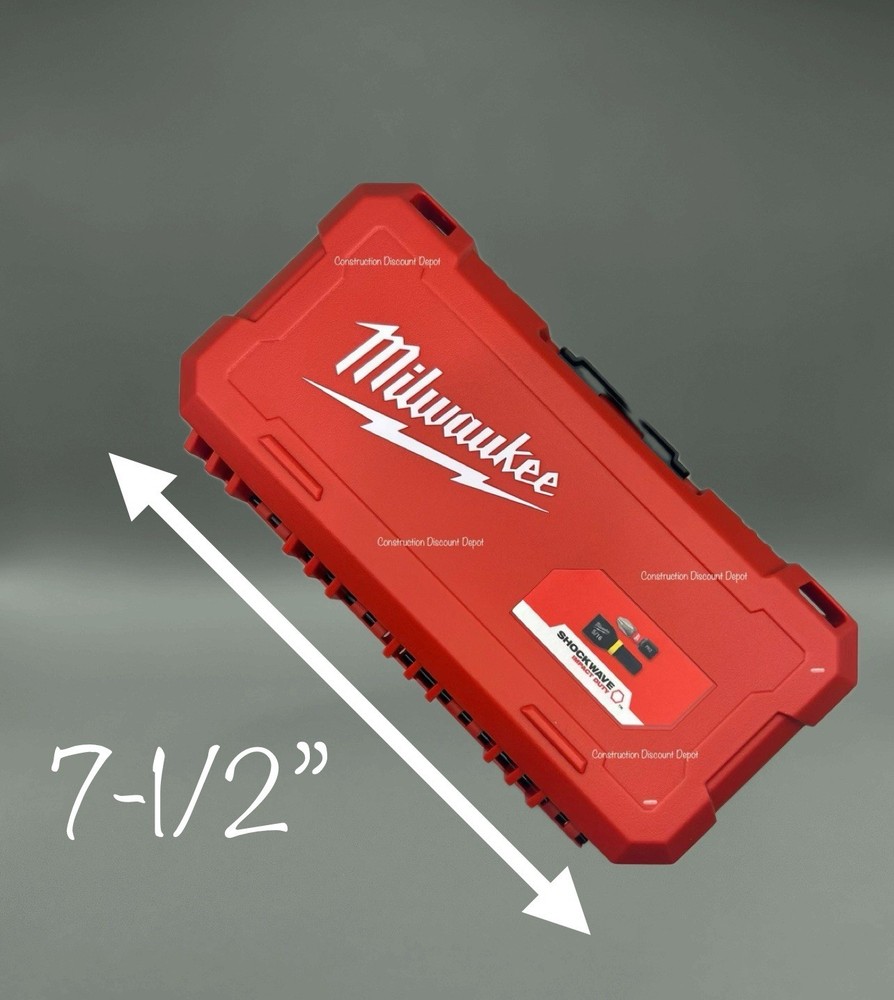 2 Pack Milwaukee Shockwave Bit Storage EMPTY Case Packout Compatible Bit Holders