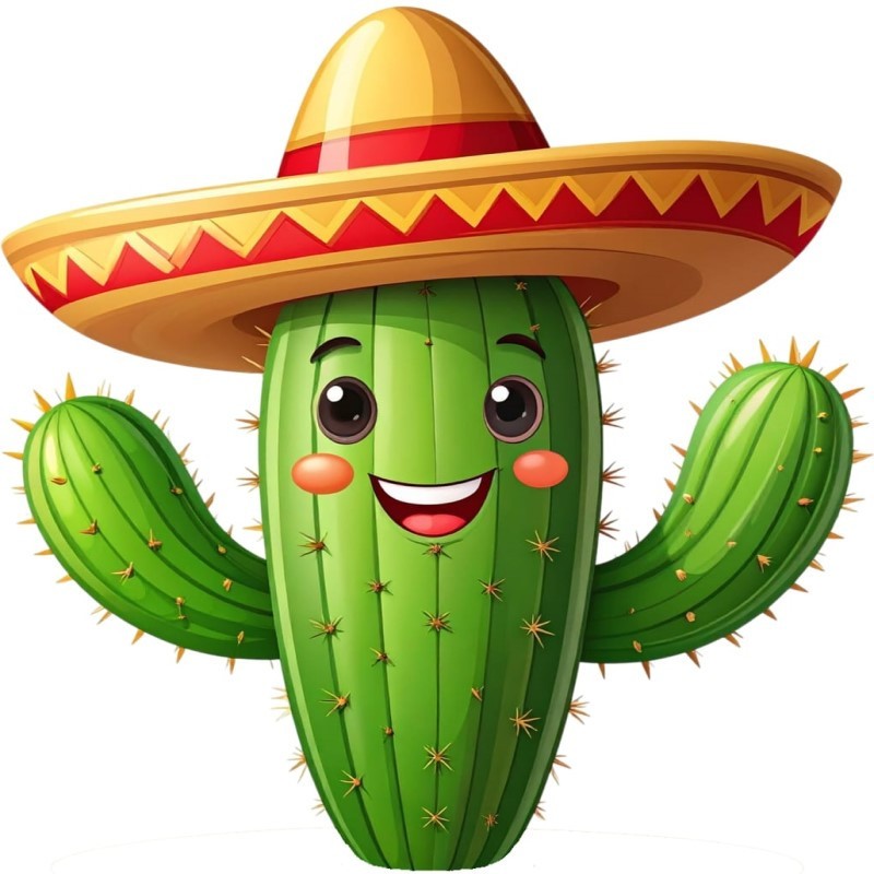 30 Custom Happy Cactus Personalized Address Labels