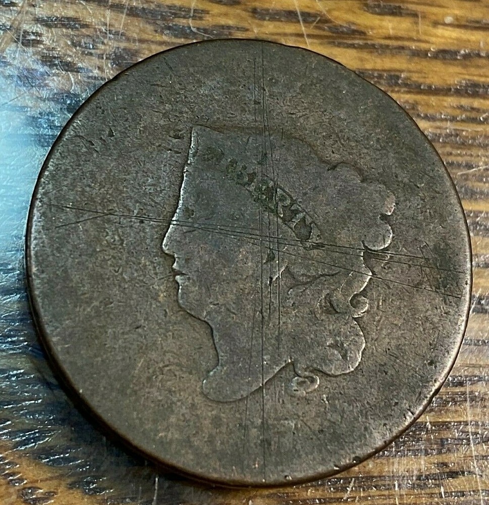 1817 Large Cent Original Light Brown AG CHN
