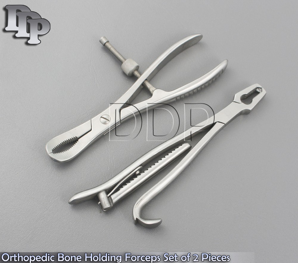 Orthopedic Bone Holding Forceps 6'' Clamps + Bone Reduction Forceps 6''