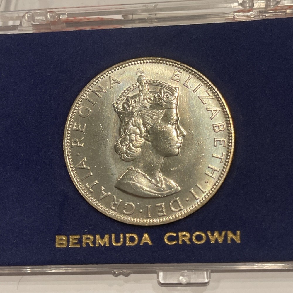BERMUDA ONE SILVER CROWN 1964. IN ORIGINAL PRESENTATION CASE