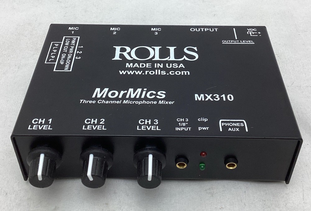 Rolls MX310 3-Channel Microphone Mixer/Combiner