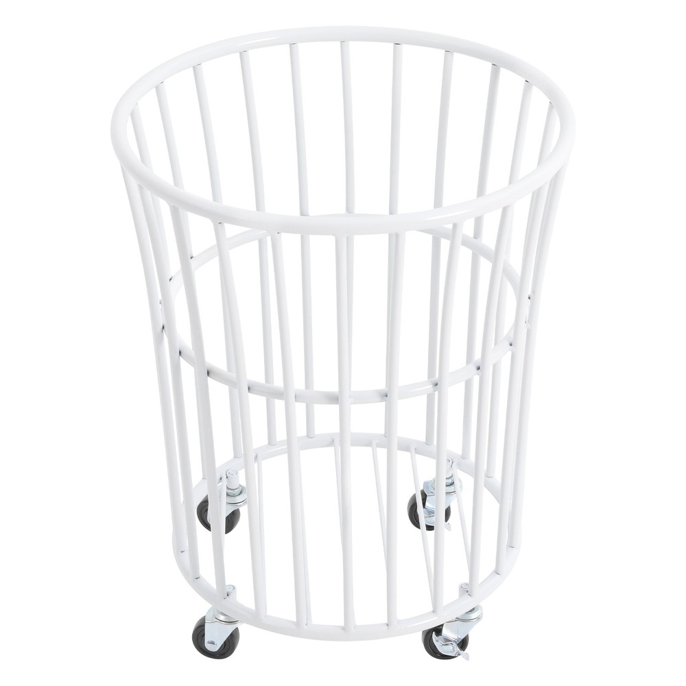 Ventilated Laundry Basket with Locking Wheels - Stylish and Durable Design