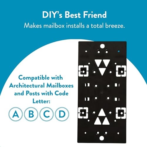 PLMB06AM Plastic Bracket Mailbox Mounting Board, Black No Size