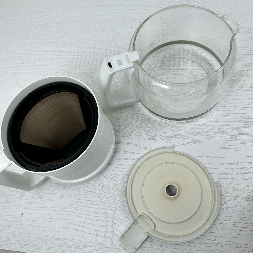 Krups Brewmaster Plus 10 Cup Drip Coffee Maker White Reusable Mesh Filter