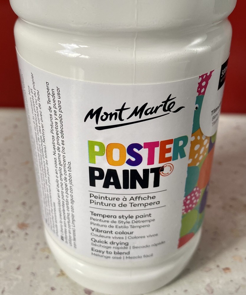 MONT MARTE POSTER PAINT 500ML - Titanium White