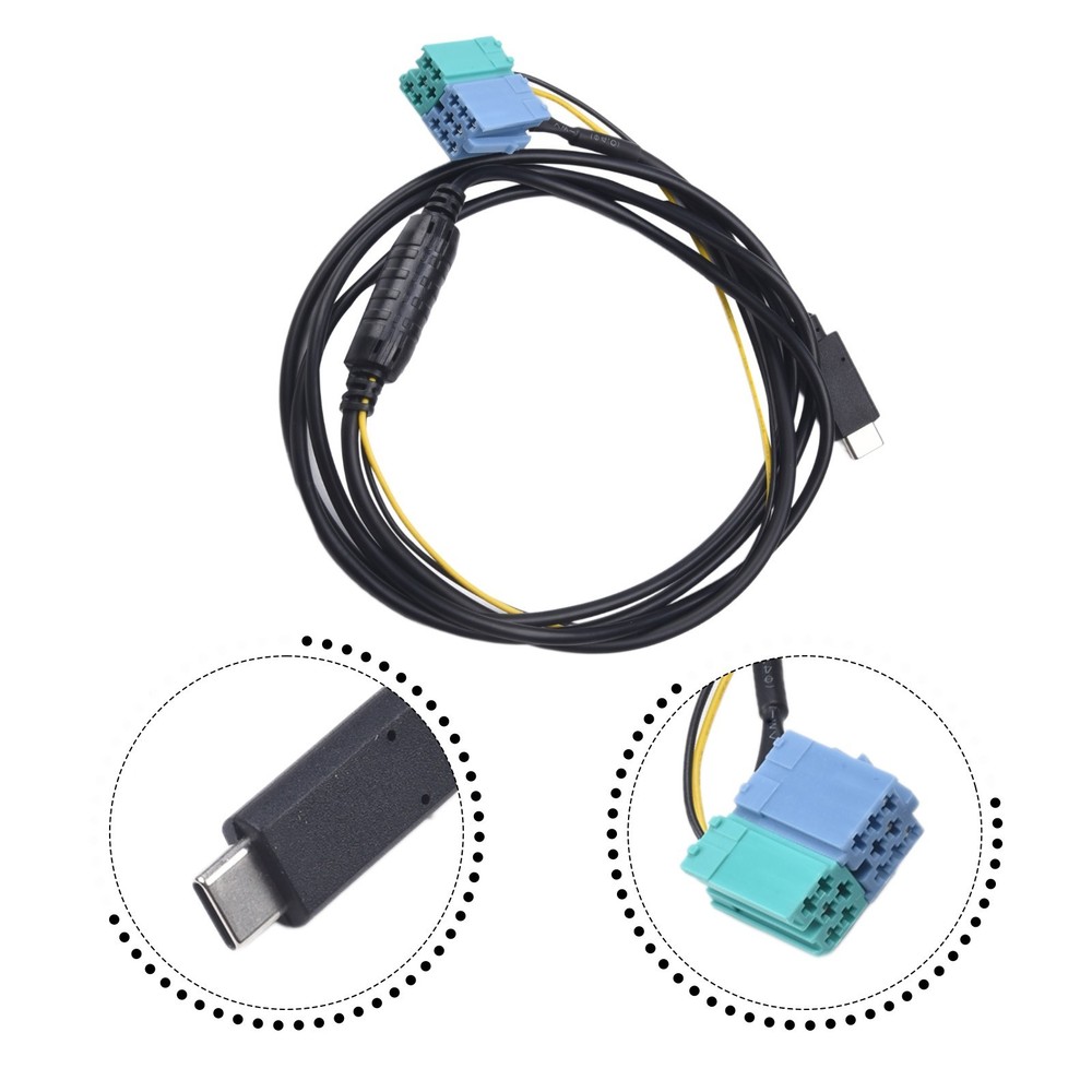 For BECKER Audio CD Player TYPEC Audio Input Cable AUX Audio+Charging Cable