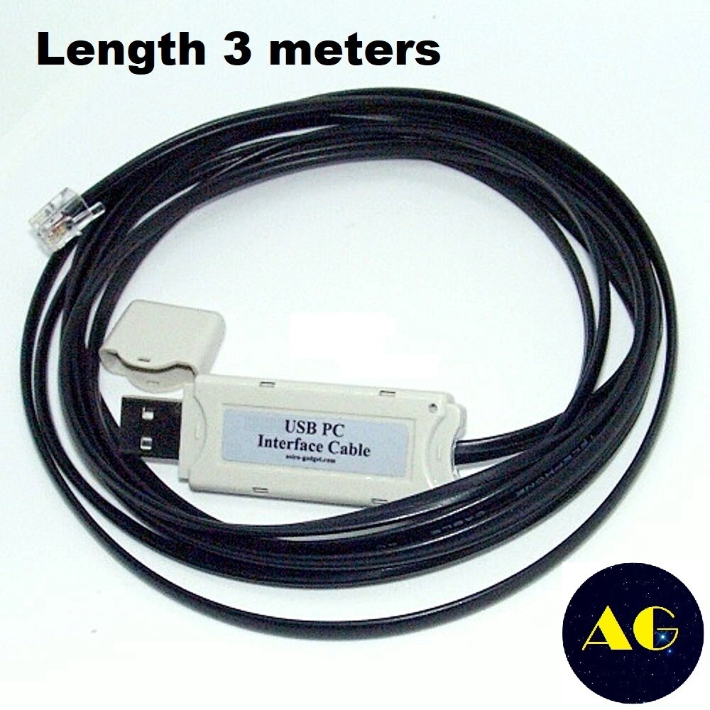 USB PC Interface Cable for Celestron NexStar 3m