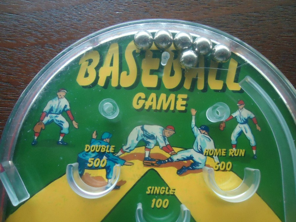 SCHYLLING STYLE TABLETOP PINBALL BASEBALL GAME CIRCA 2007 EUC