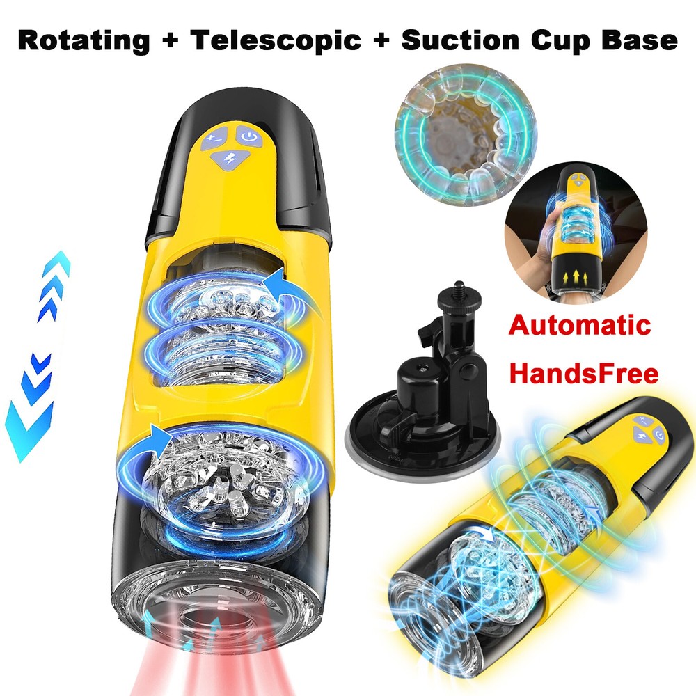 Male Masturbator Automatic Telescoping Rotation Cup Thrusting Stroker Lubricants