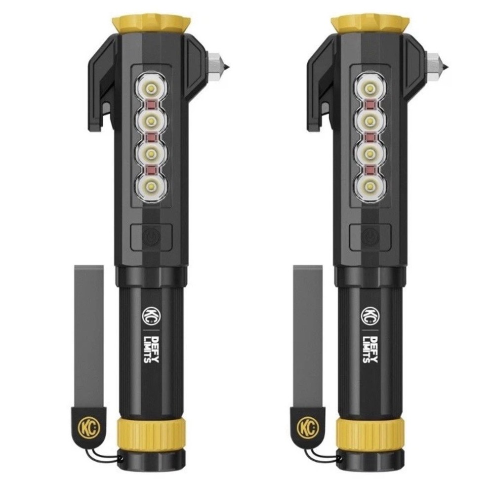 KC AutoLight 2 Pack 1000LM Emergency Flashlight Tool Magnetic Base Rechargeable