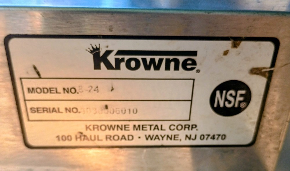 Krowne Ice Bin 18-24 No Legs Good Condition