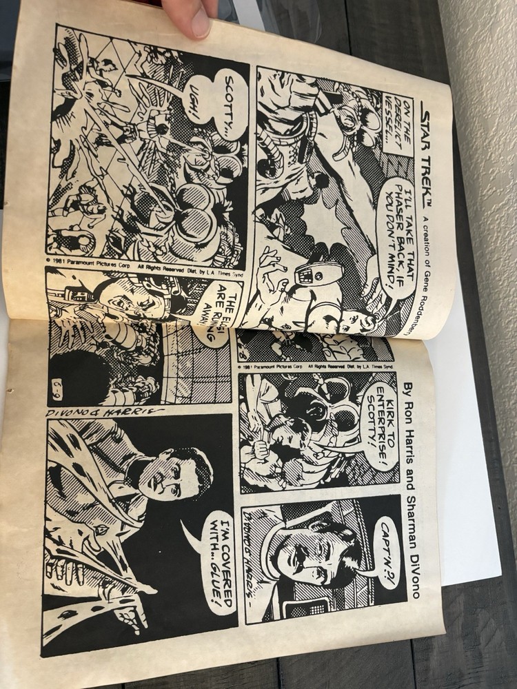 STAR TREK / Nostalgia World Comic Section / 1981 #6 Kirk Spock