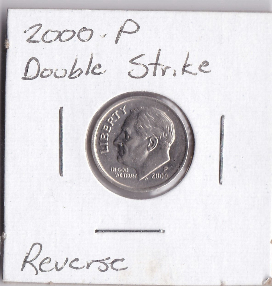 2000 P - Roosevelt Dime Machine Doubling