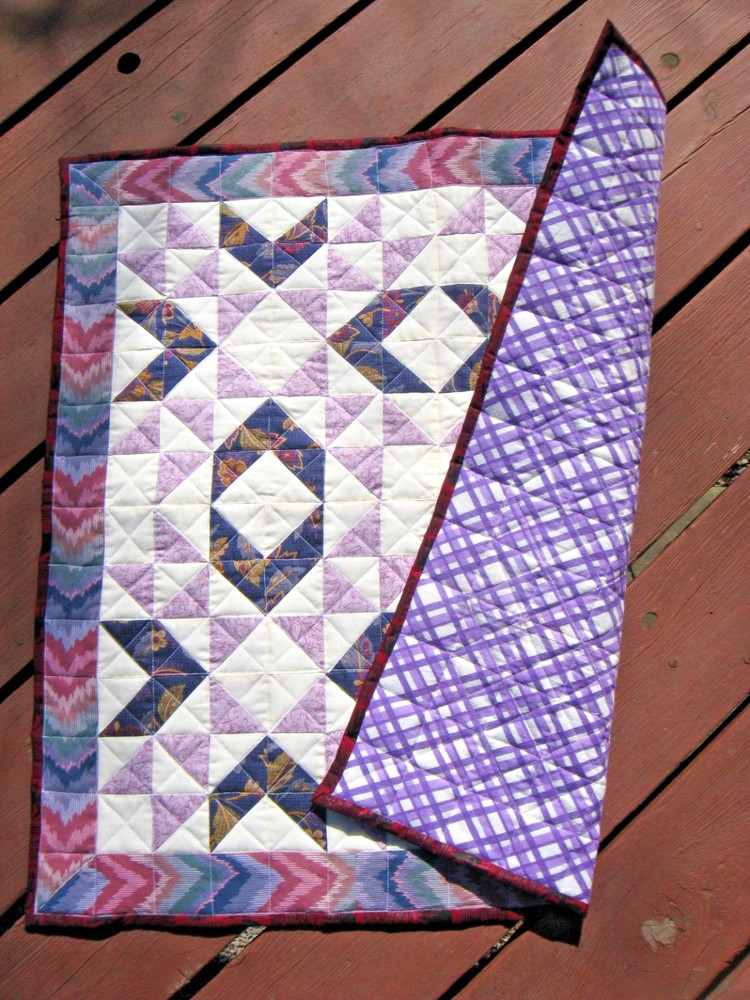 Handcrafted Amethyst Meander Quilt , Wall, Topper, More-29" Square