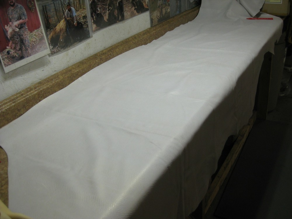 White Color Leather R - 31 # 0009392 Patterned Leather