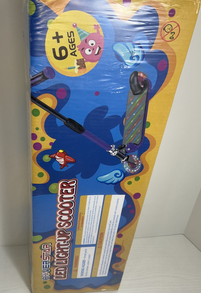 LED Light-Up Scooter Hoverstar Purple Sealed