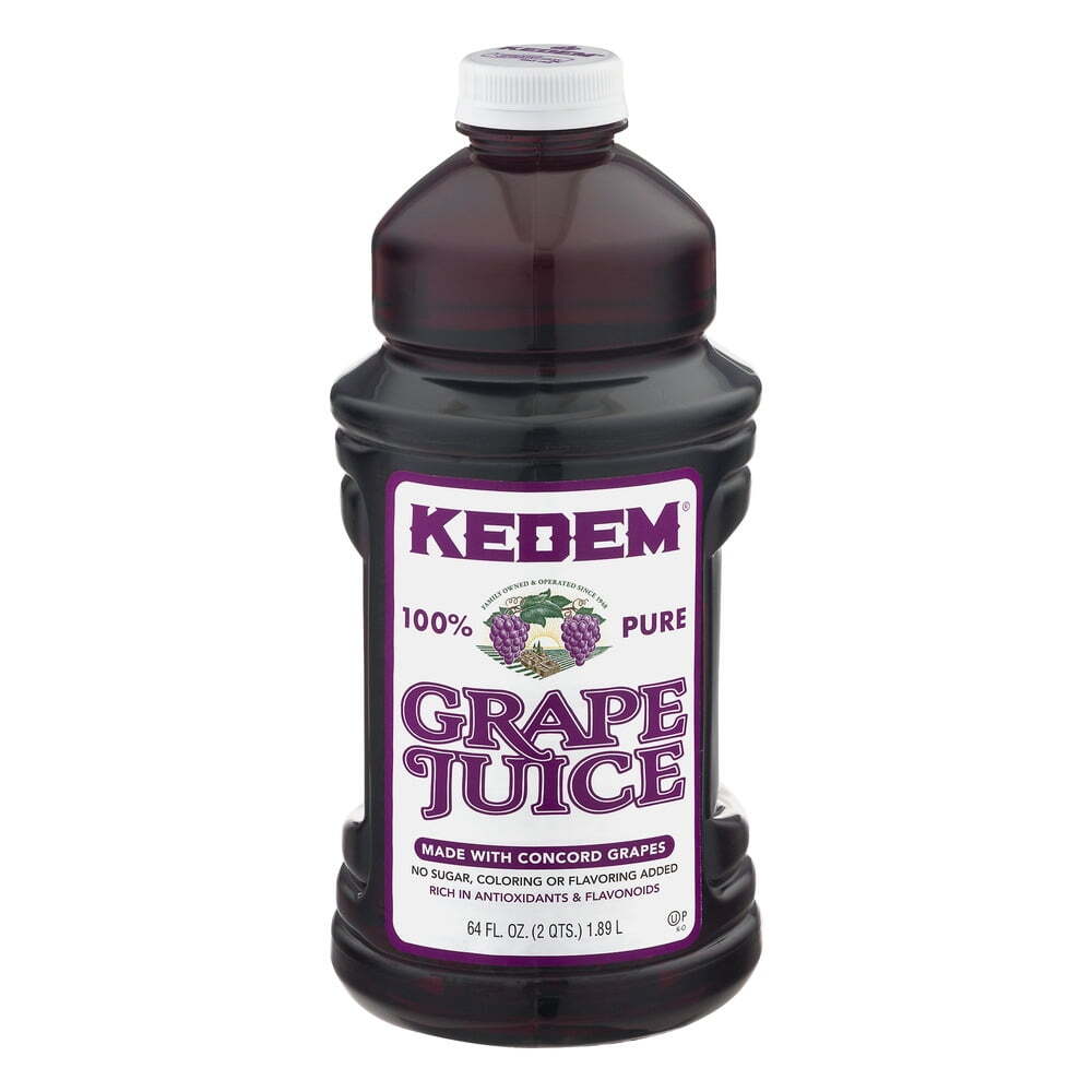(2 pack) Kedem 100% Juice, Grape, 64 fl oz, 1 Count