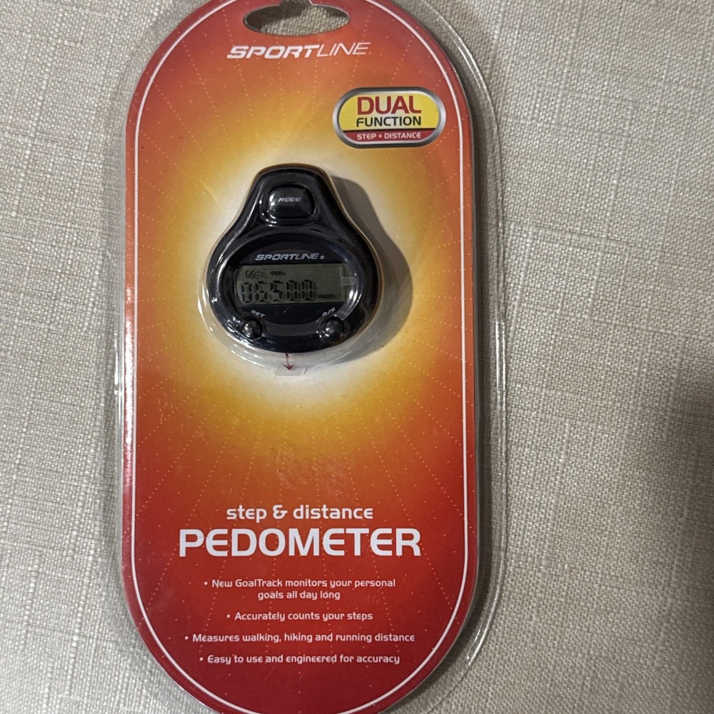 Sportline Dual Function, Step And Distance Pedometer New
