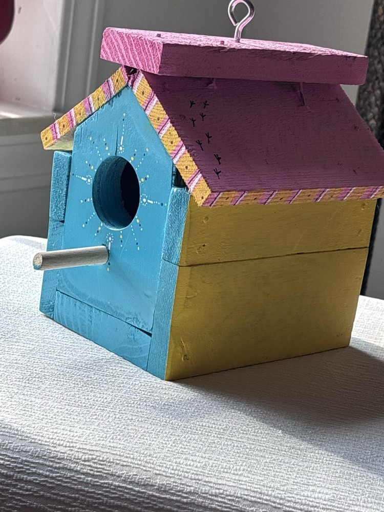 Hand Painted Birdhouse Functional And Cute