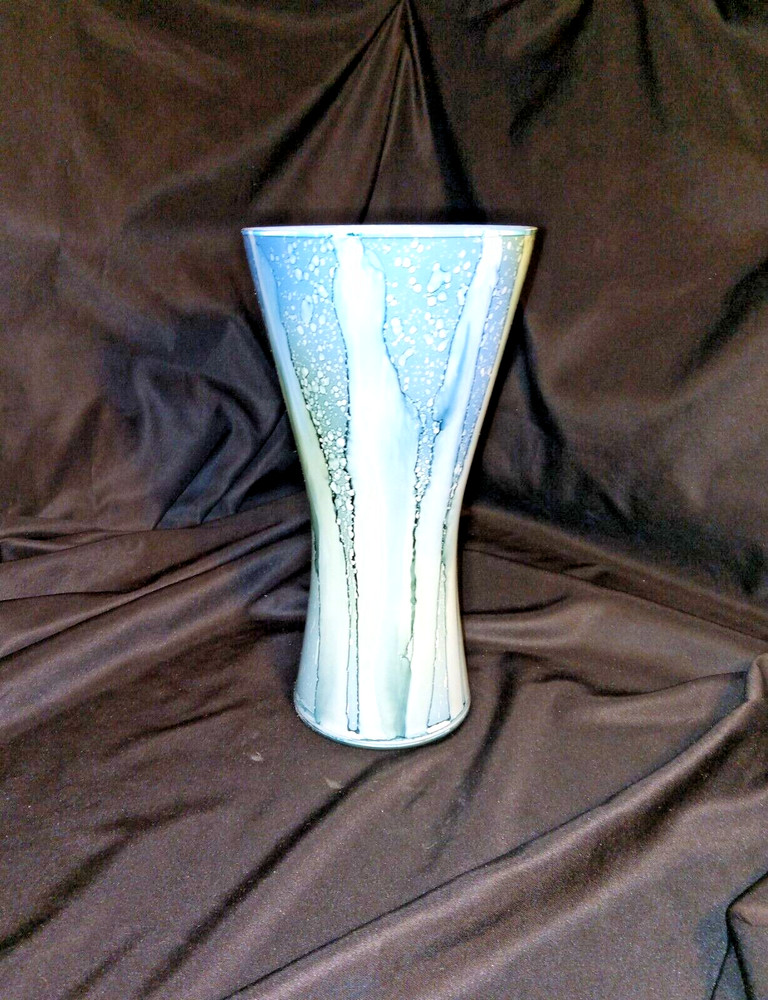 Lovely Blue Tall Mystery Vase