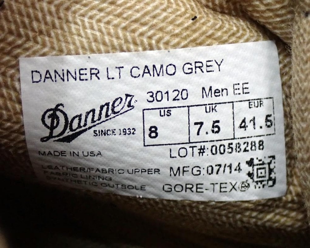 ☆ Danner Danner Danner Light Camo 30120 Gray Good Condition